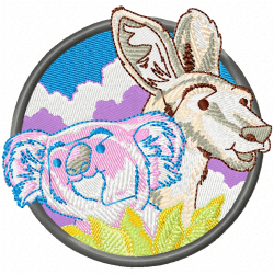 Kangaroo Embroidery Design 6